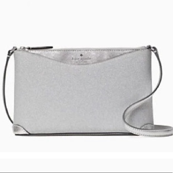 COPY - 🆕 KATE SPADE | Lunar Light Silver Shimmy Glitter Purse Crossbody - Picture 2 of 9